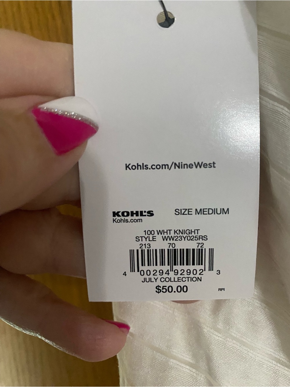 Nine West White One-Shoulder Puff Sleeve Bow-Waist Dress Sz M - Picture 7 of 8